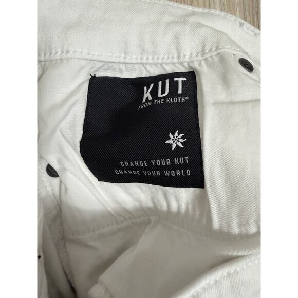 Kut From the Kloth Shorts Womens 6 Gidget Fray Cut Offs Denim White 3” Inseam - Picture 5 of 11